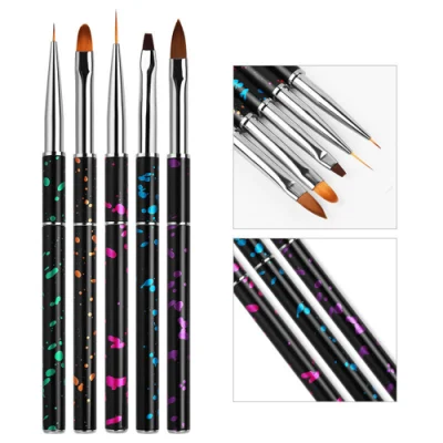 Vente en gros 5 paquets de stylos à ongles peints Design Art peinture Nail Art brosse pointe stylo en cristal