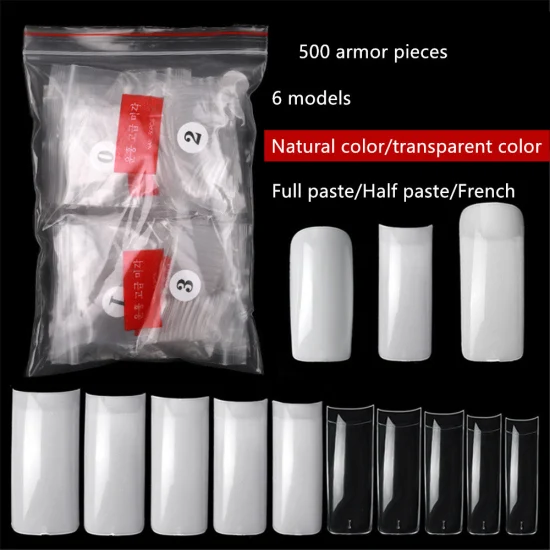 En gros 500 pièces clair blanc Nail Art ongles beauté acrylique ongles conseils artificiels faux ongles conseils