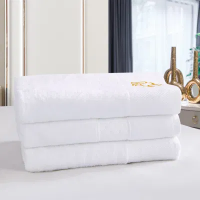 Équipements hôteliers personnalisés de haute qualité, fournisseur de serviettes de bain en coton lavable, serviette de bain